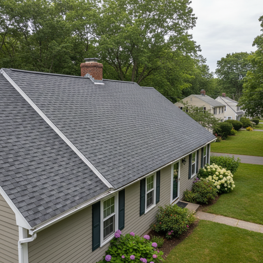 Completed roof inspection work at a residential property in North Kingstown, RI