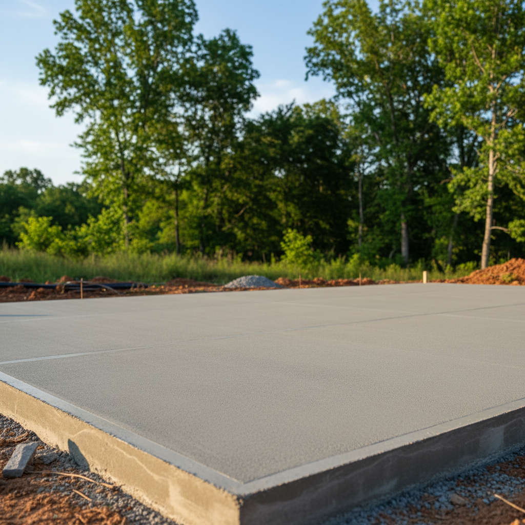 Completed concrete foundations work at a residential property in Athens, AL