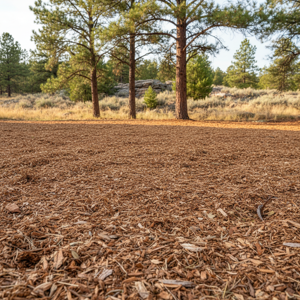 Completed land clearing work at a residential property in Hot Springs, SD