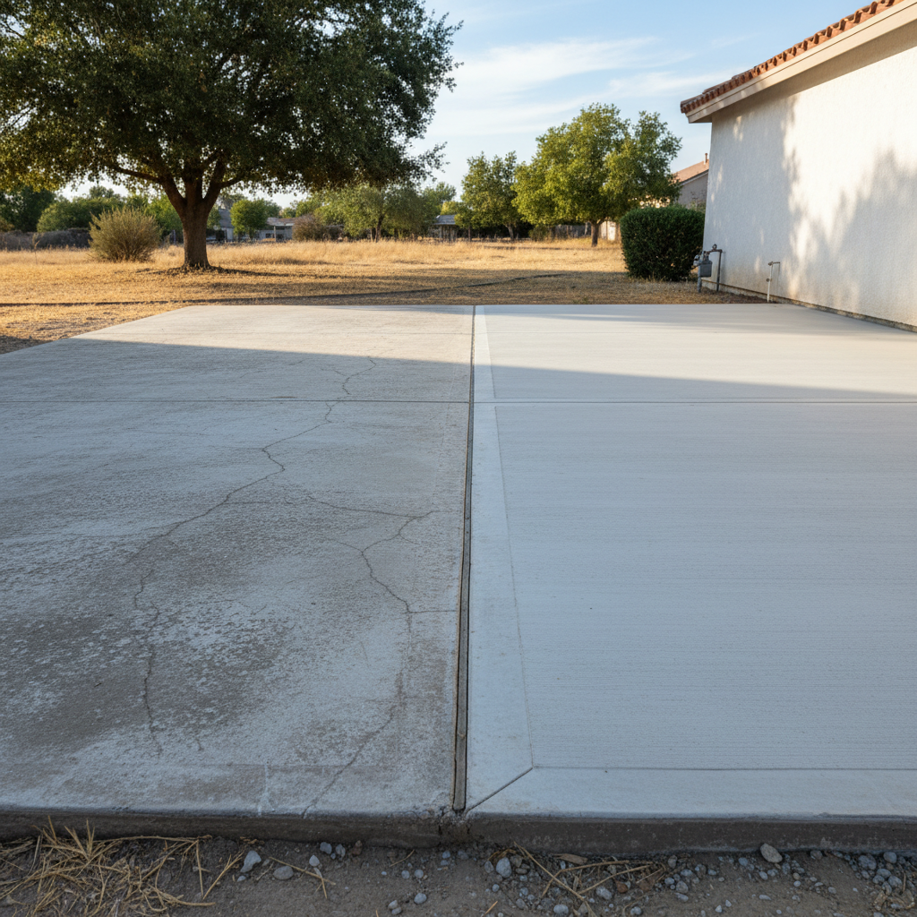 Completed concrete foundations work at a residential property in Manteca, CA