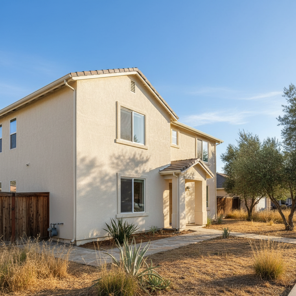 Completed commercial stucco work at a residential property in Visalia, CA