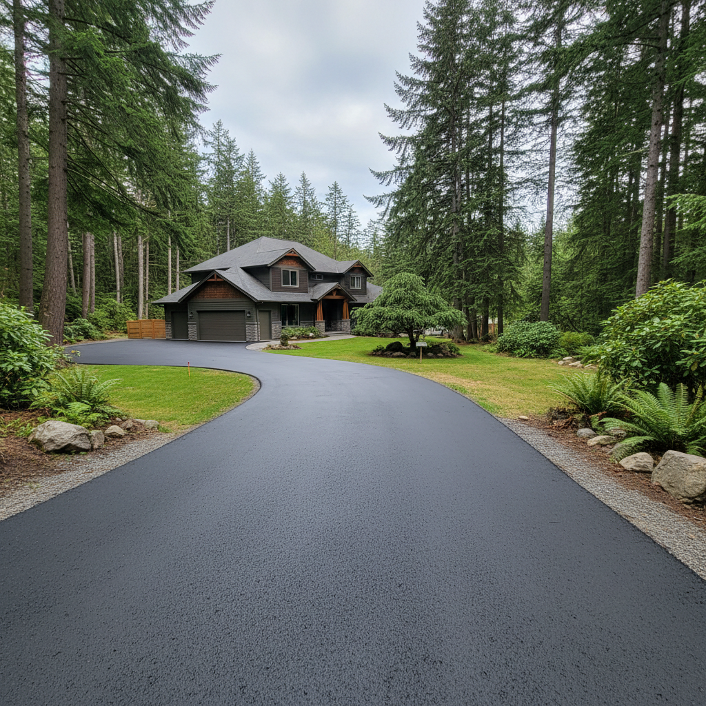 Completed slurry coating work at a residential property in Naselle, WA