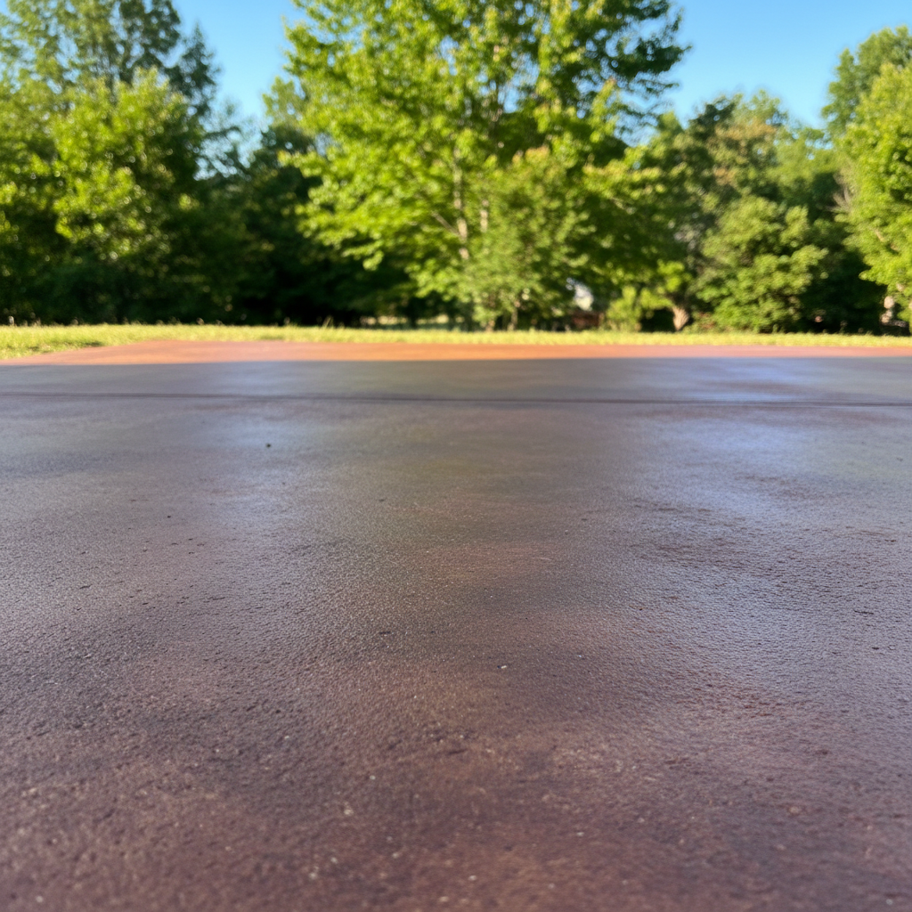 Completed concrete staining work at a residential property in Athens, AL