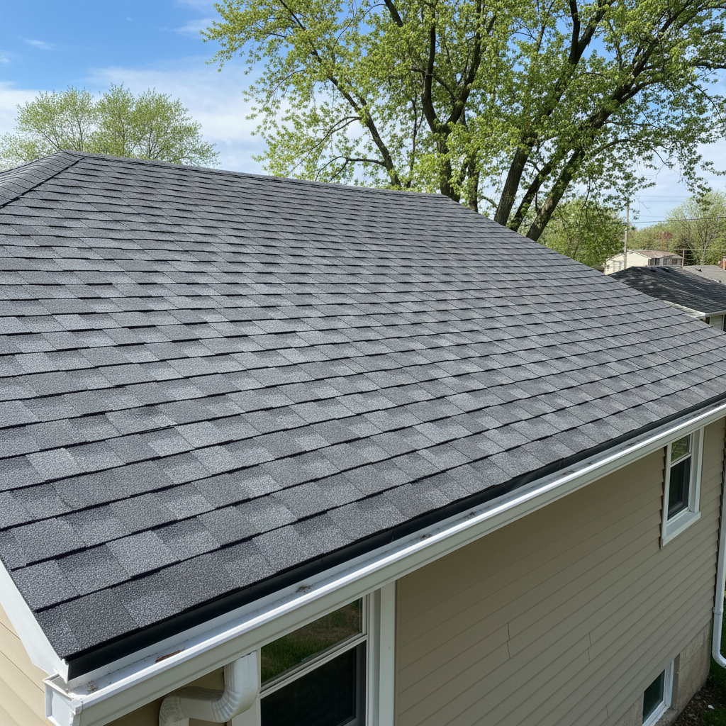 Completed roof installation work at a residential property in Skokie, IL
