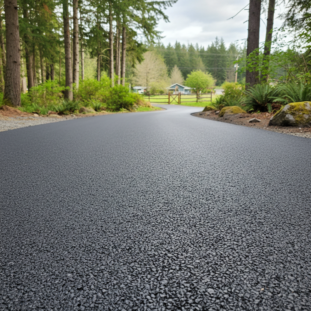 Completed commercial asphalt work at a residential property in Naselle, WA