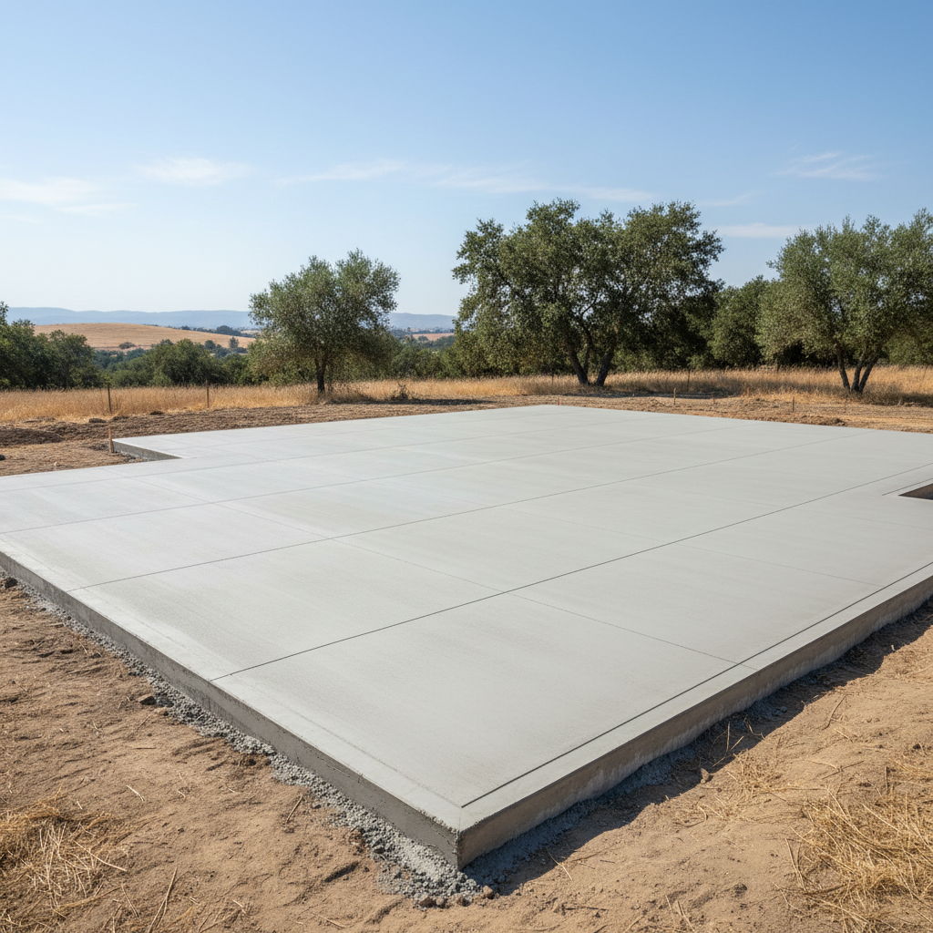 Completed concrete foundations work at a residential property in Manteca, CA