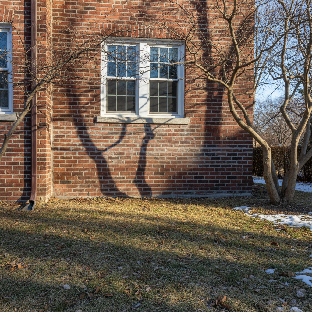 Completed tuckpointing work at a residential property in Brookline, MA
