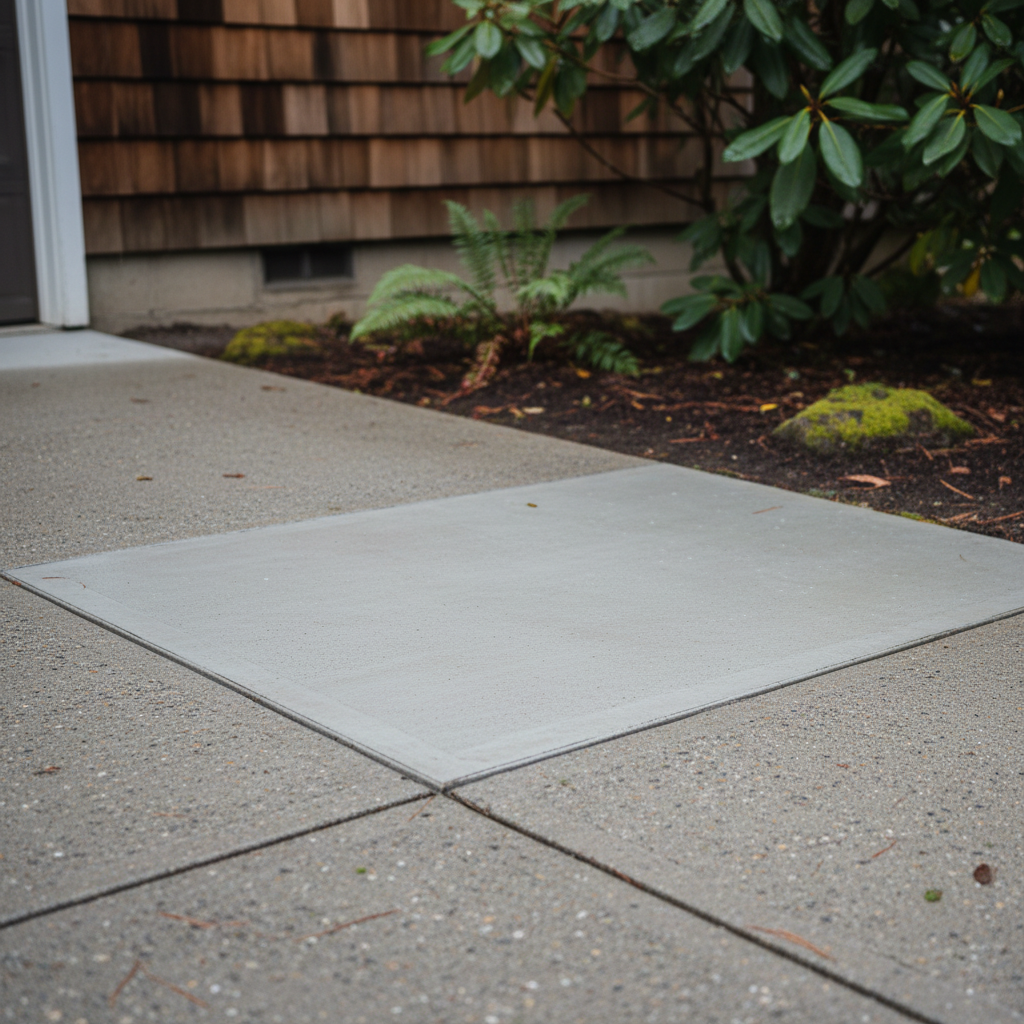Completed concrete repair work at a residential property in Bothell, WA