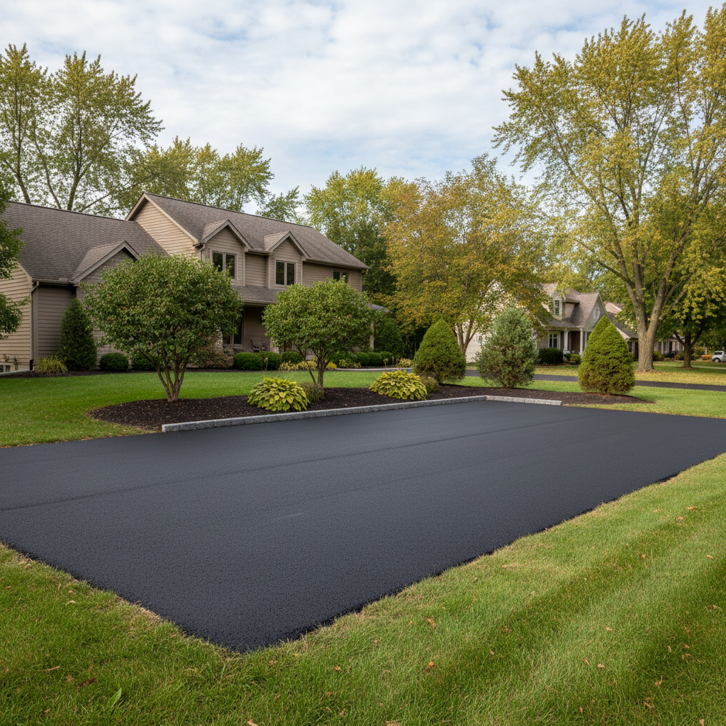 Completed commercial asphalt work at a residential property in Lansing, MI