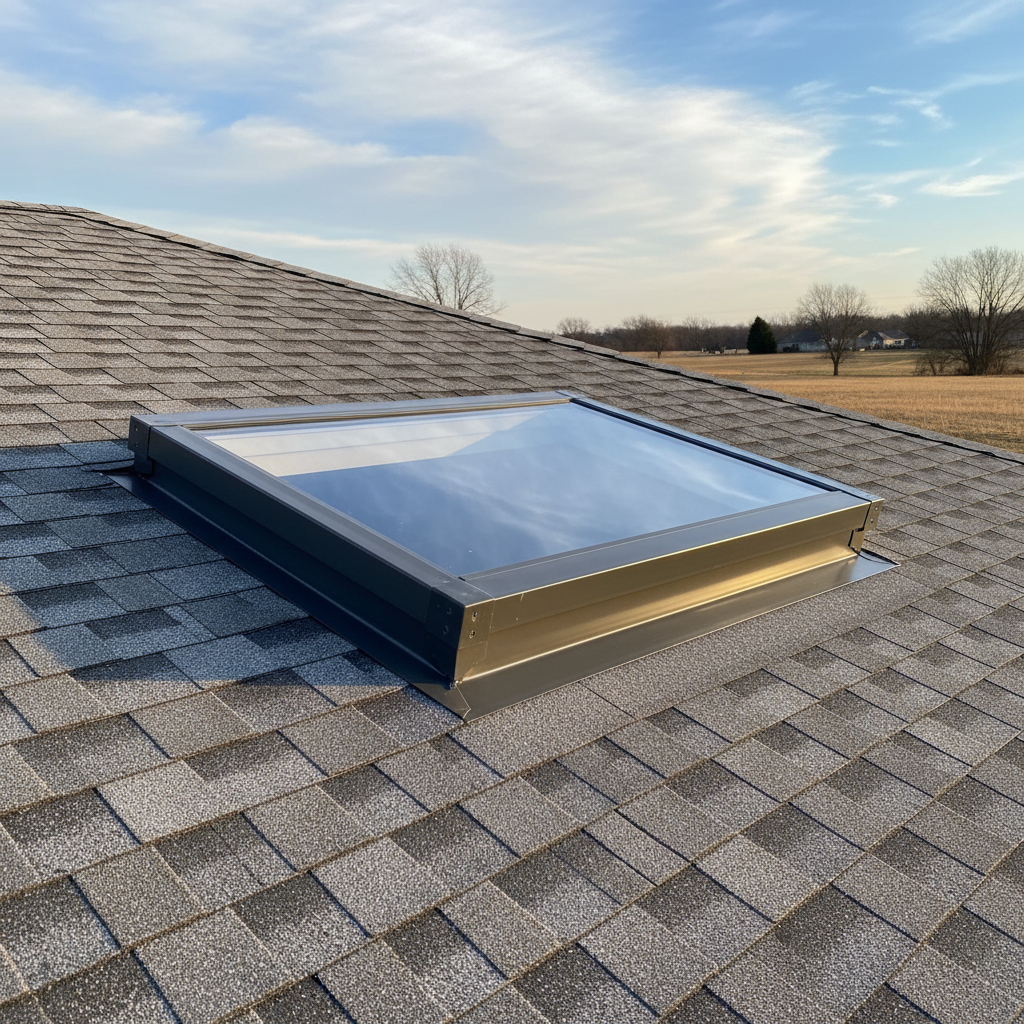 Completed skylight installation work at a residential property in Pittsburg, KS