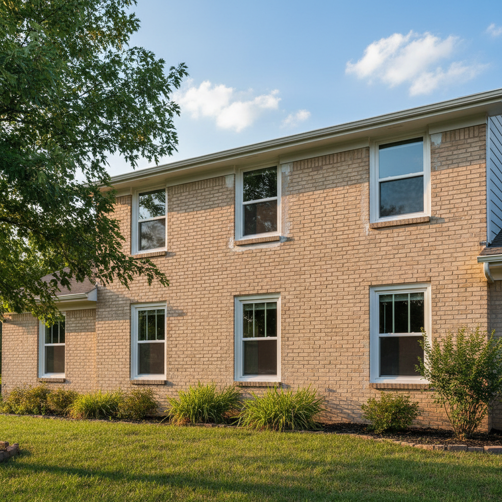 Completed window repair work at a residential property in Pittsburg, KS