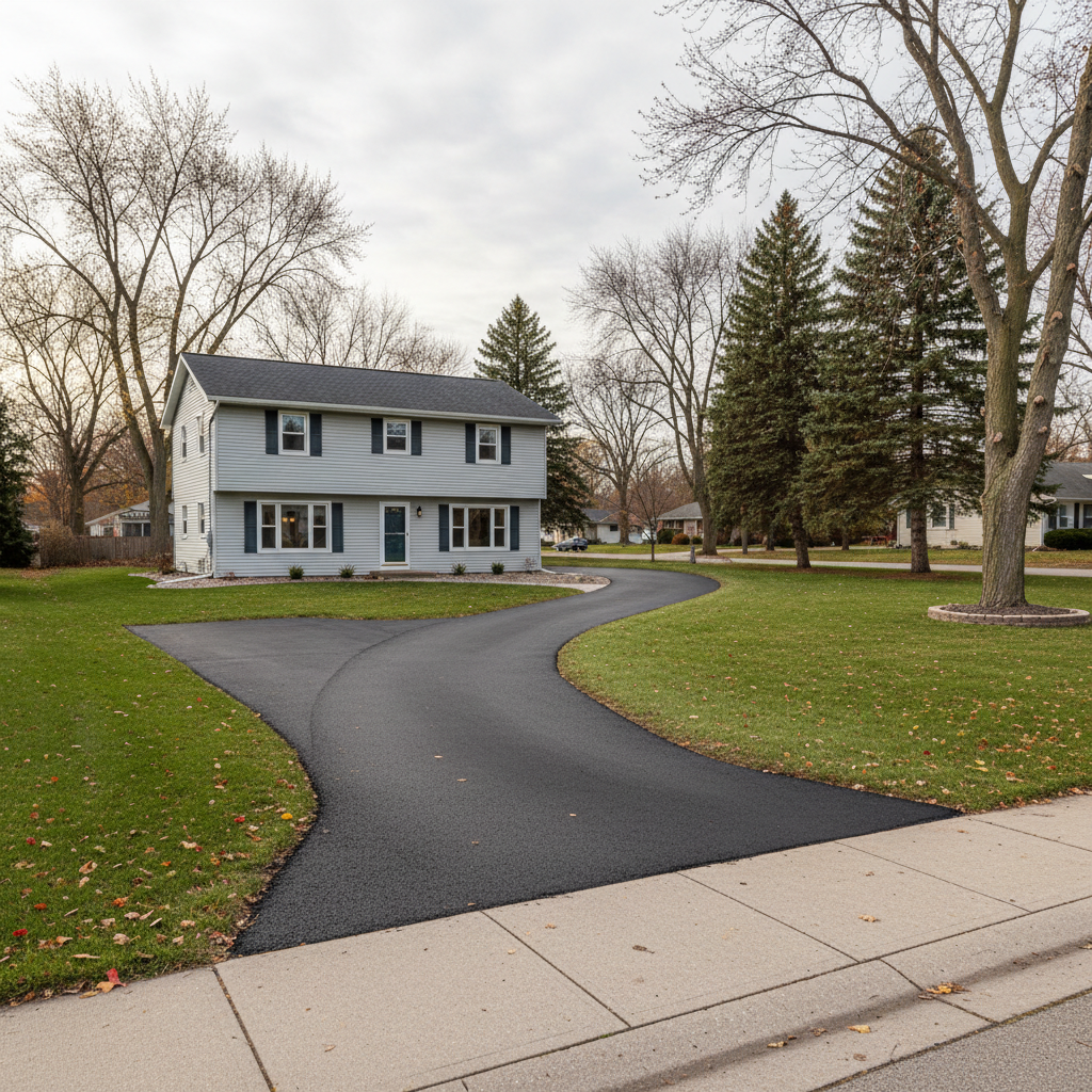 Completed residential asphalt work at a residential property in Lansing, MI