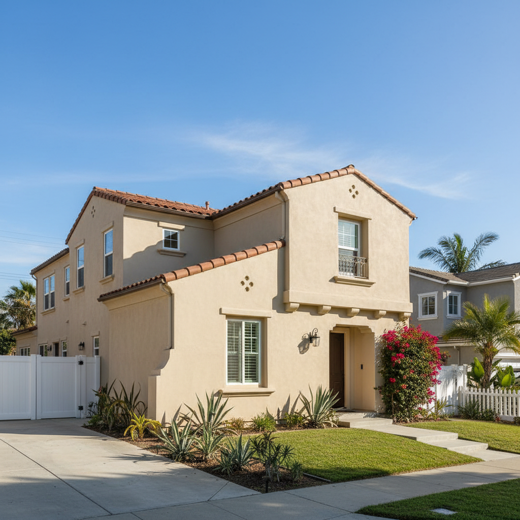 Completed stucco redashing work at a residential property in Costa Mesa, CA