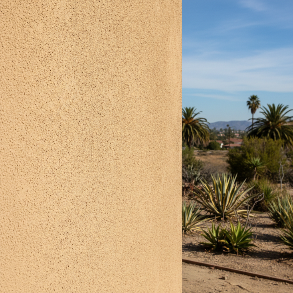 Completed stucco removal work at a residential property in Anaheim, CA