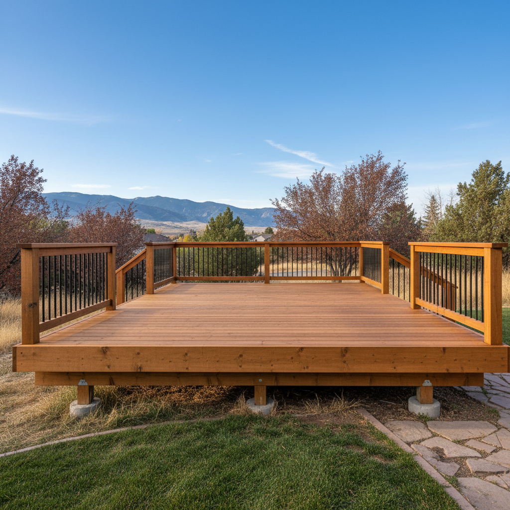 Completed deck repair work at a residential property in Kaysville, UT