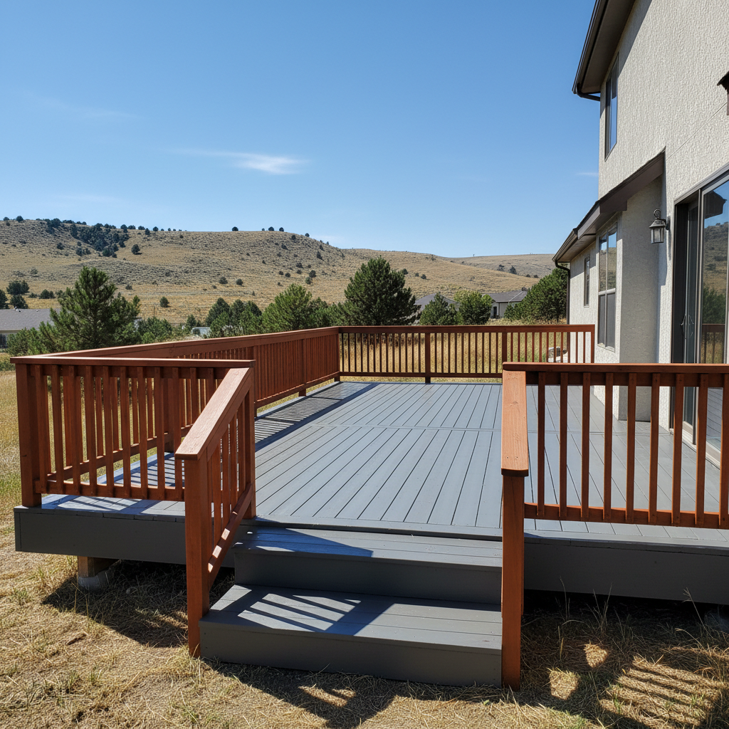 Completed deck painting & staining work at a residential property in Kaysville, UT