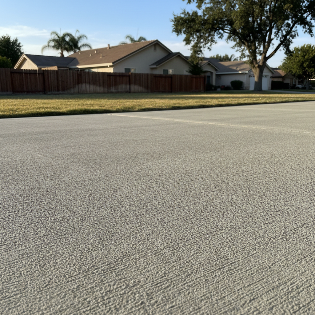 Completed concrete flatwork work at a residential property in Tracy, CA