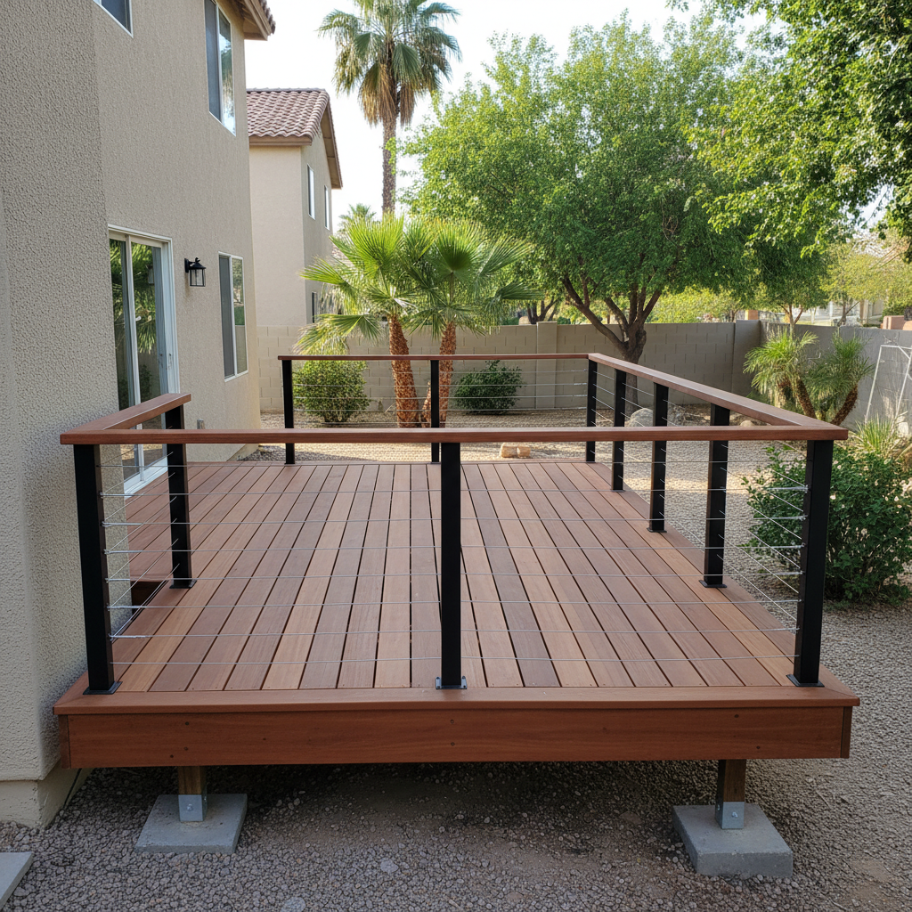 Completed deck repair work at a residential property in Las Vegas, NV