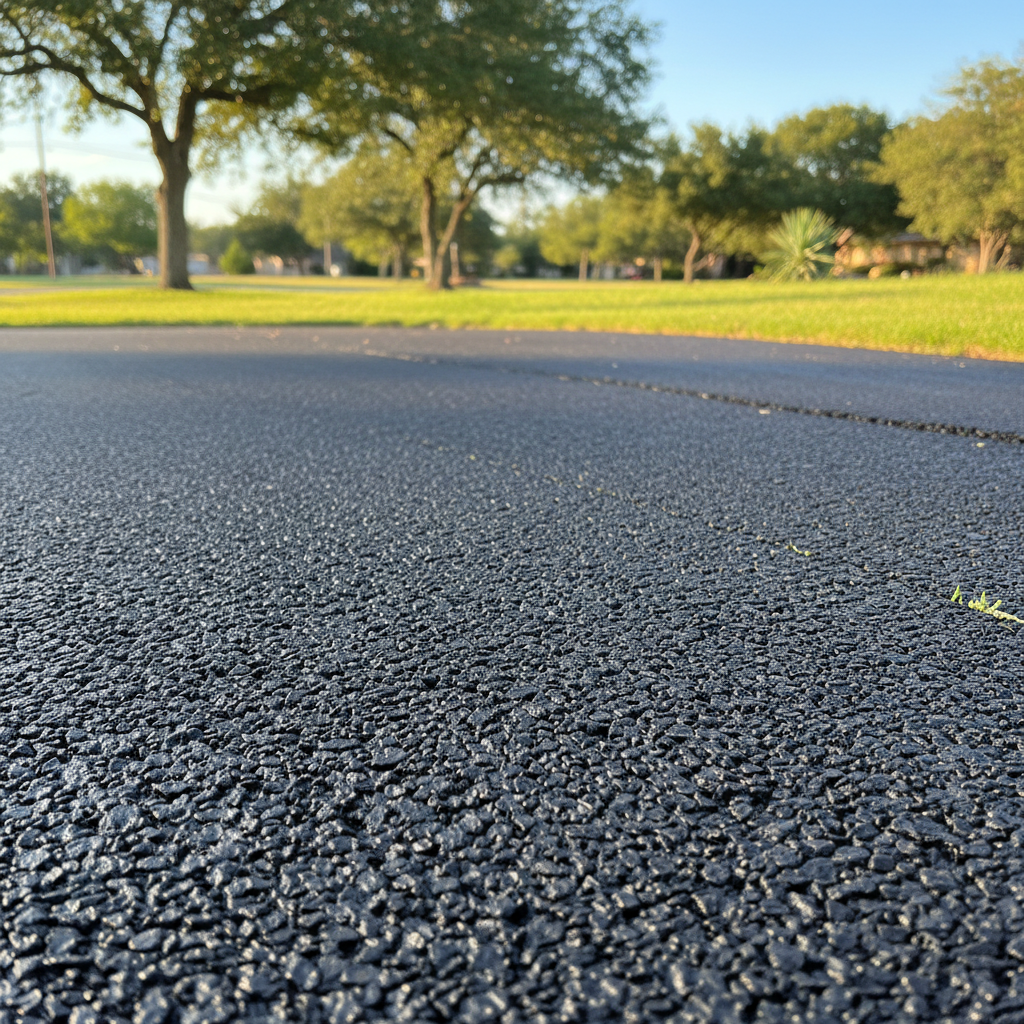 Completed residential asphalt work at a residential property in Dallas, TX