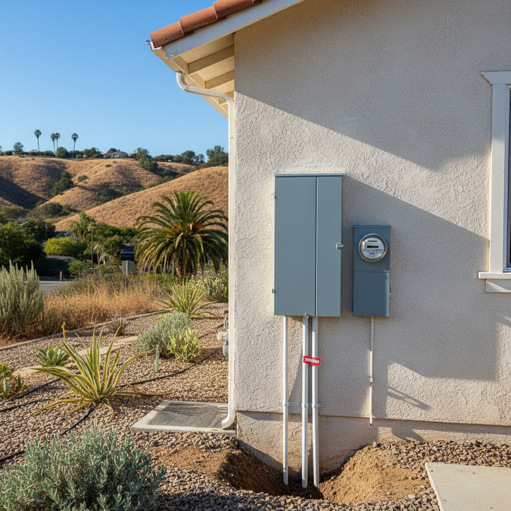 Completed electrical system assessment work at a residential property in North Anaheim, CA