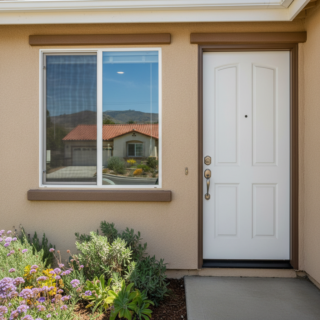 Completed window and door function work at a residential property in North Anaheim, CA