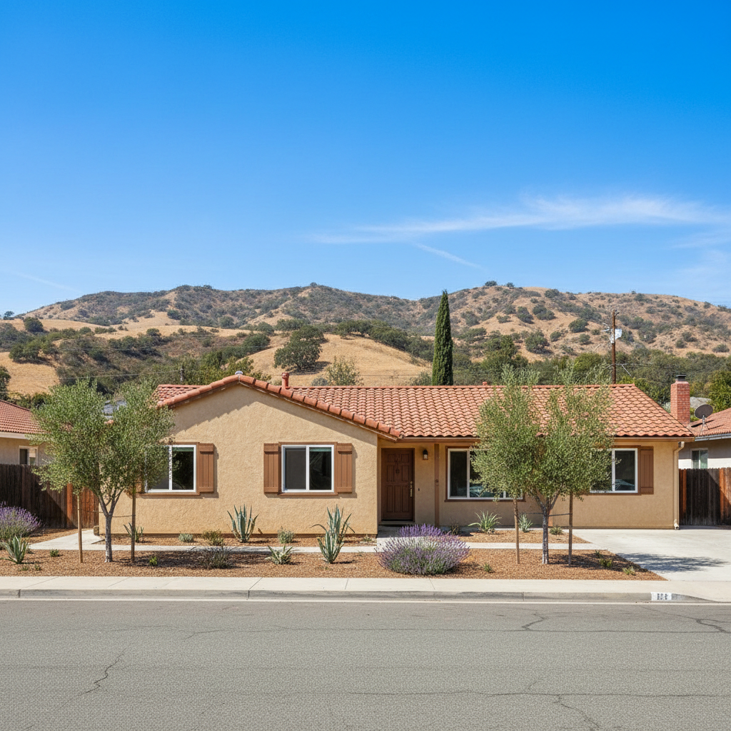 Completed stucco removal work at a residential property in Simi Valley, CA