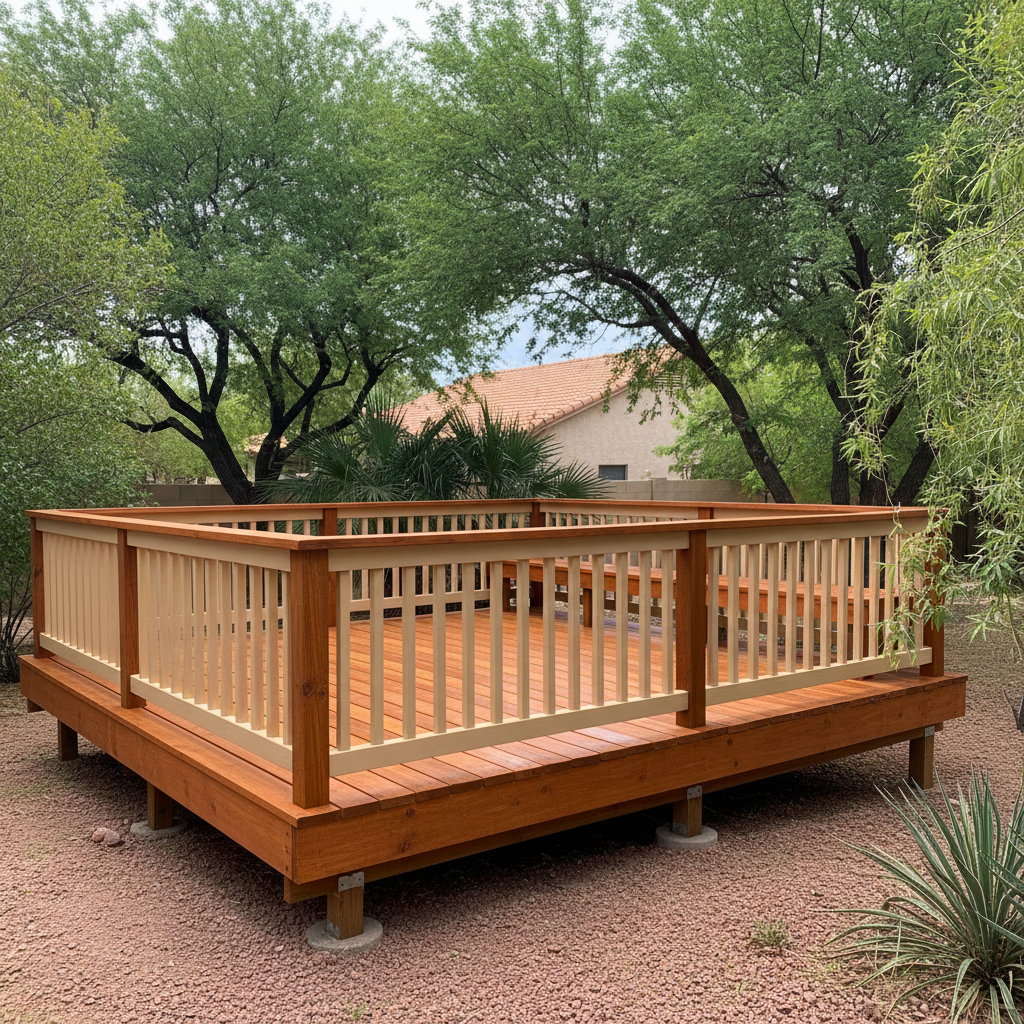 Completed deck painting & staining work at a residential property in Peoria, AZ