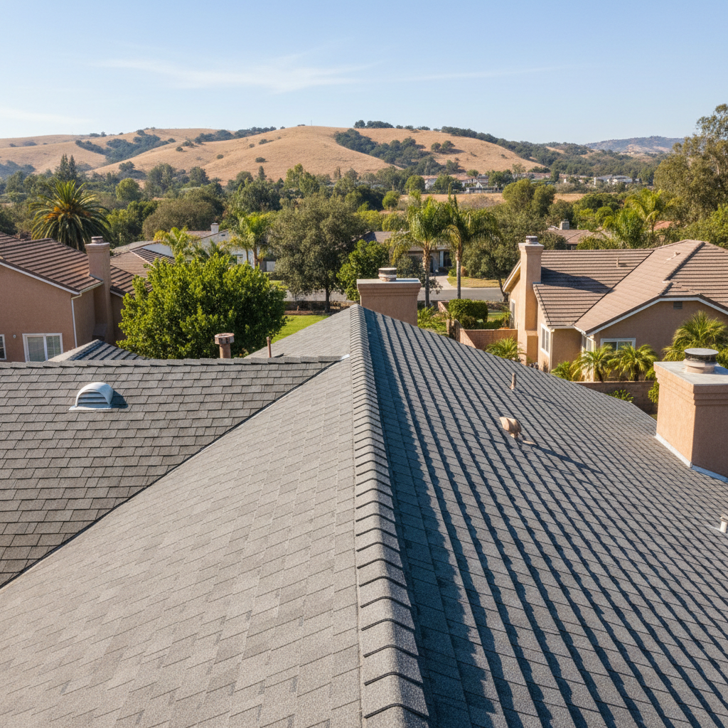 Completed roof system evaluation work at a residential property in North Anaheim, CA