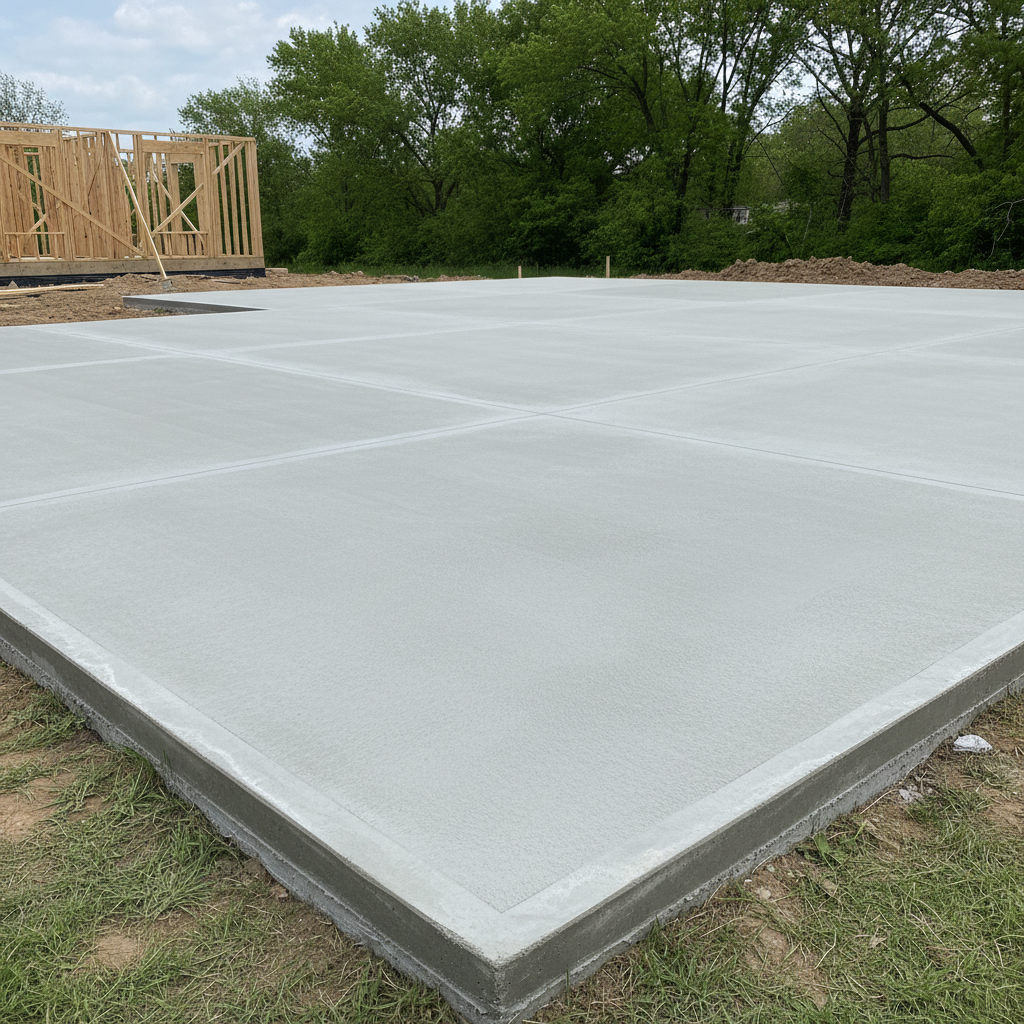 Completed concrete foundations work at a residential property in Kansas City, MO