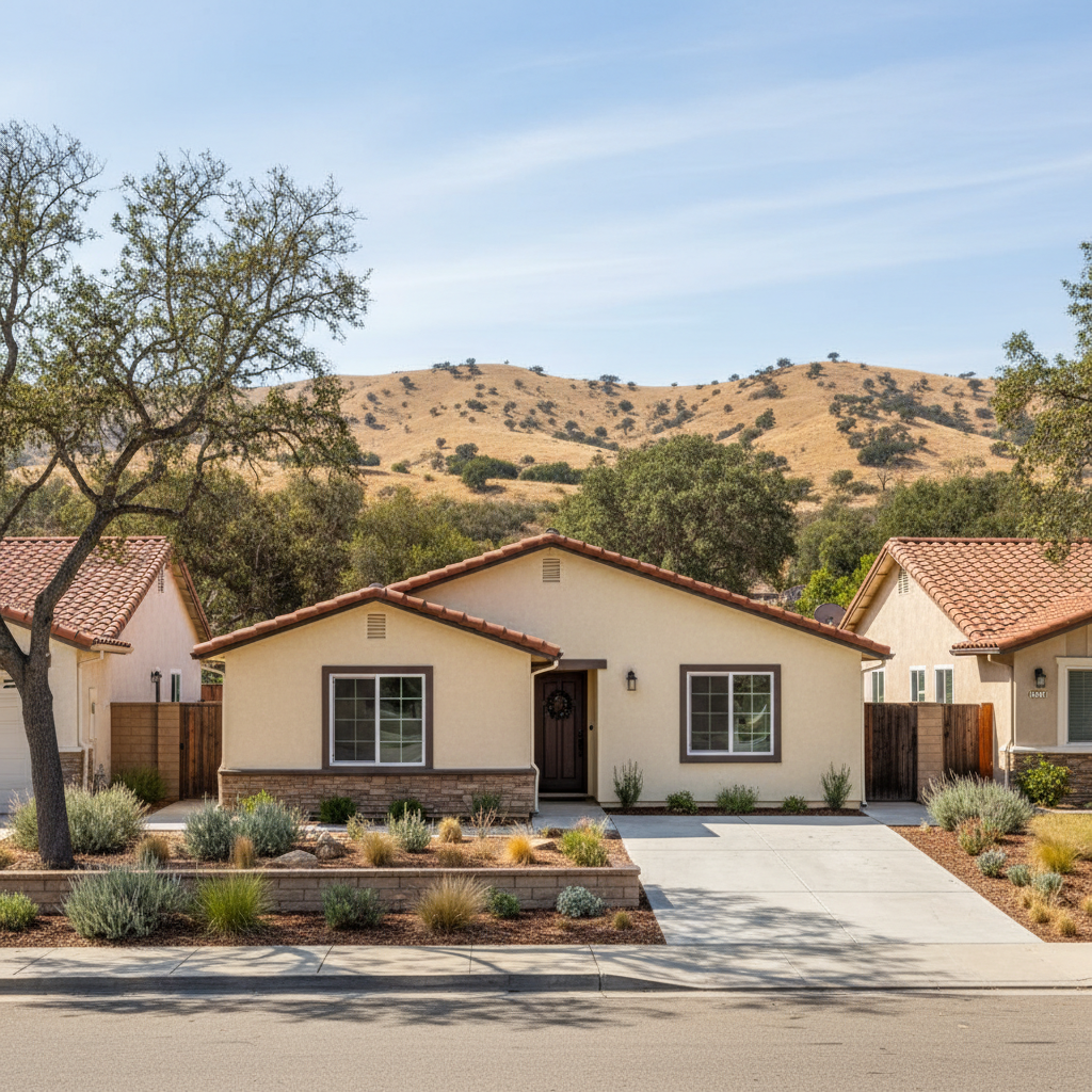 Completed stucco installation work at a residential property in Simi Valley, CA