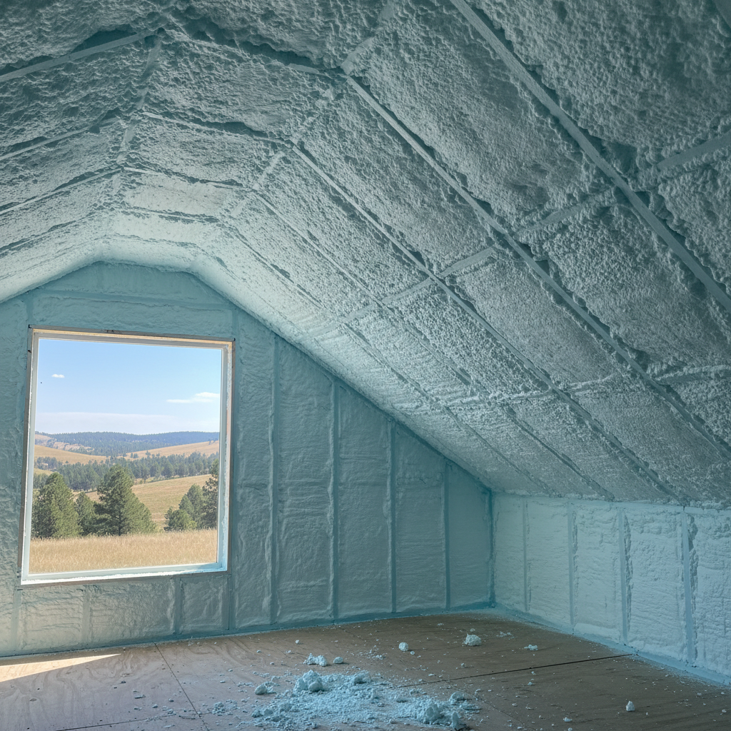 Completed closed cell spray foam work at a residential property in Spearfish, SD
