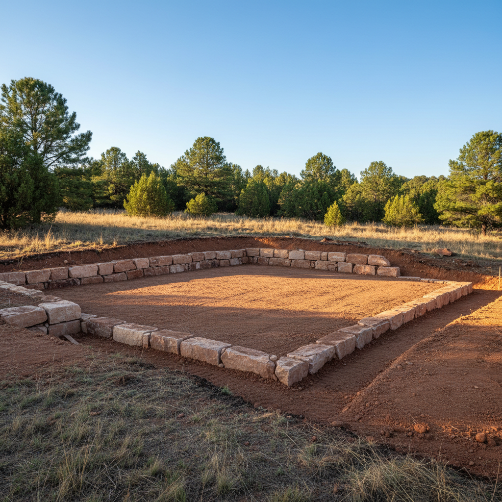 Completed site excavation work at a residential property in Prescott Valley, AZ