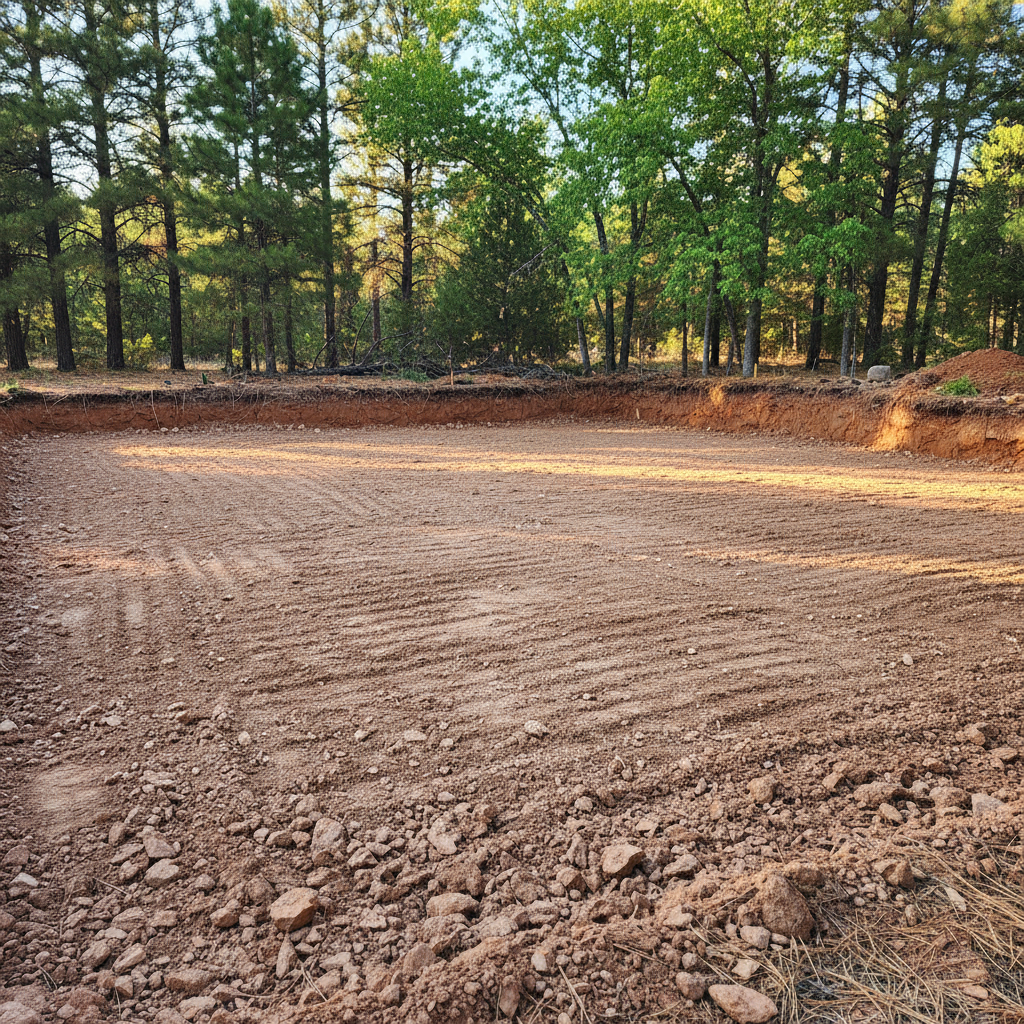 Completed foundation excavation work at a residential property in Flagstaff, AZ
