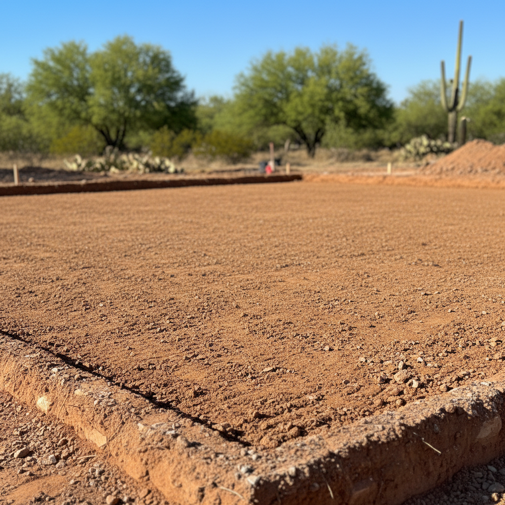 Completed foundation excavation work at a residential property in Kingman, AZ