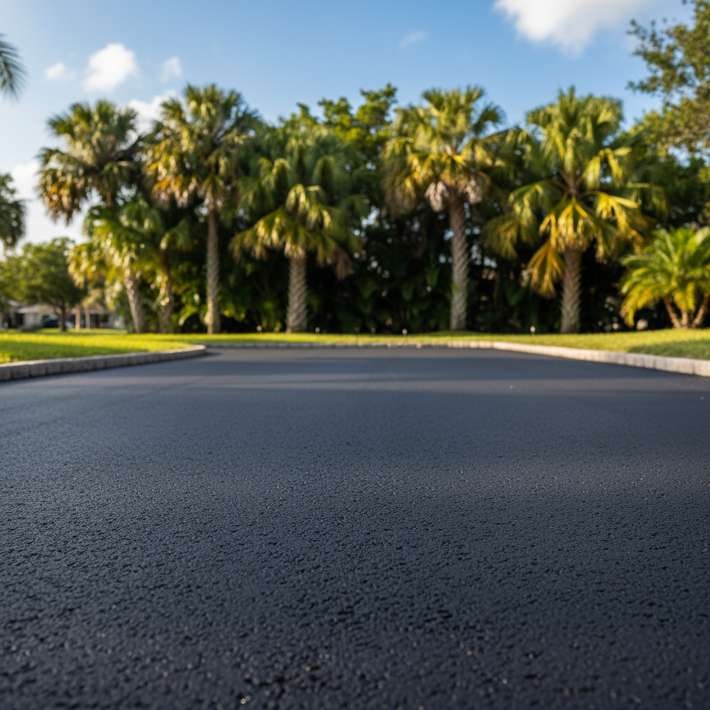 Completed commercial asphalt work at a residential property in Orlando, FL