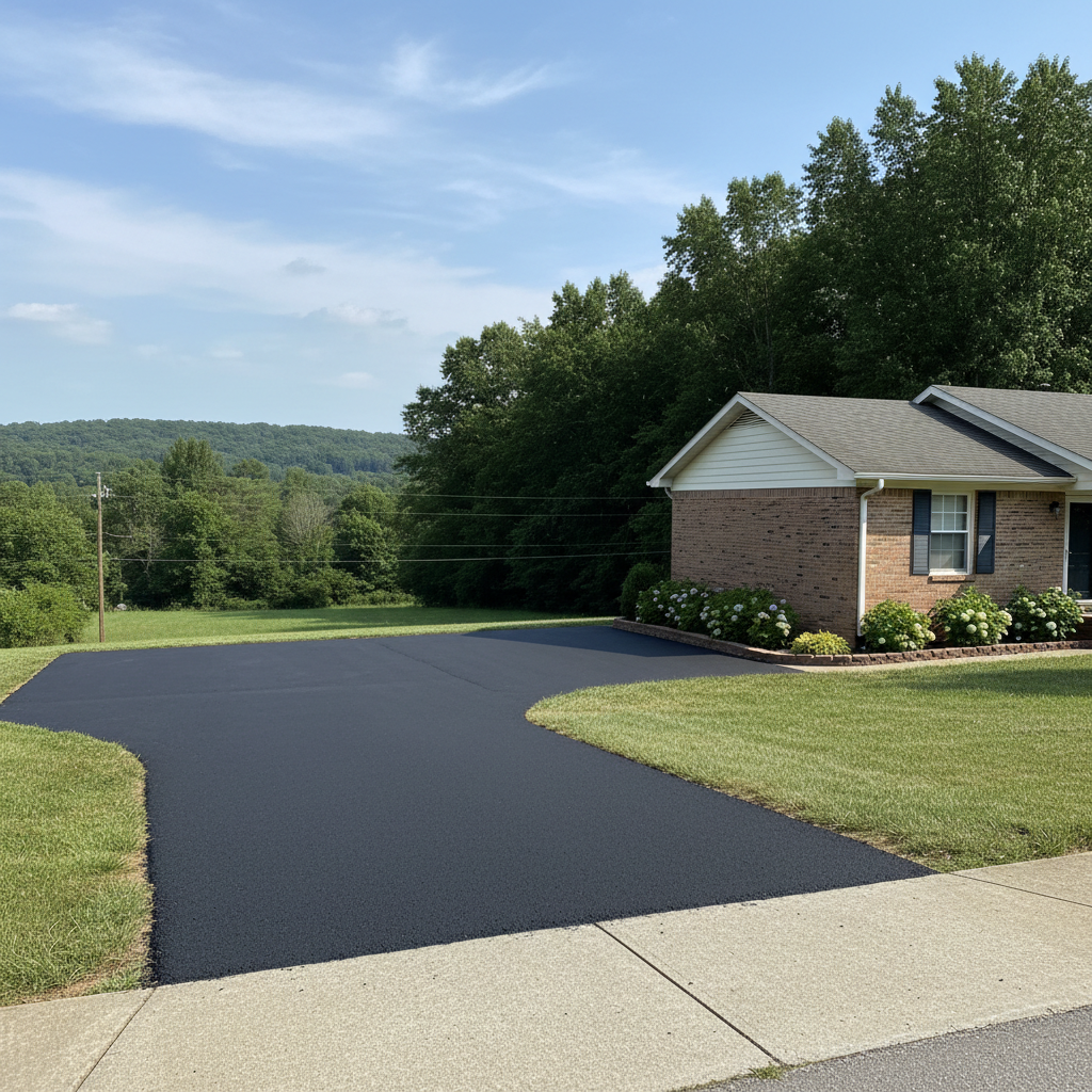 Completed residential asphalt work at a residential property in Bowling Green, KY