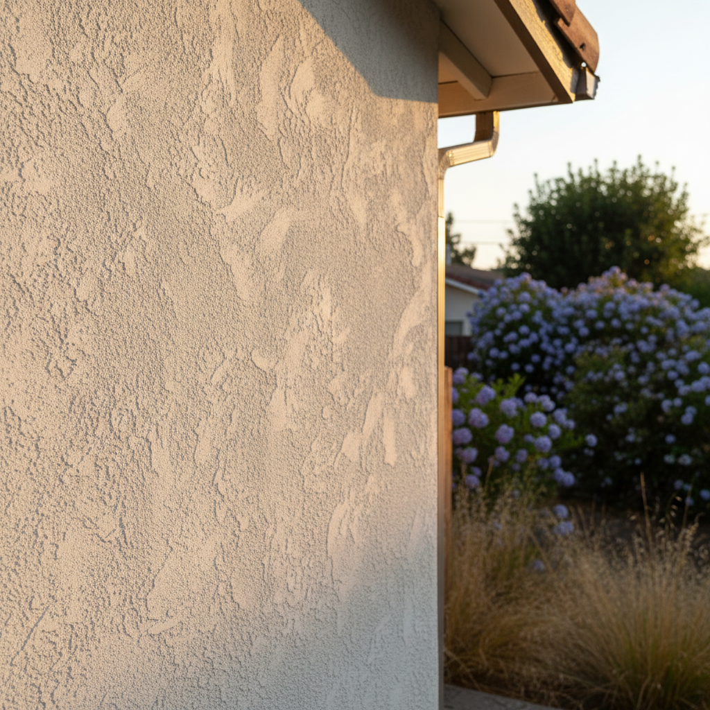 Completed stucco replacement work at a residential property in Pomona, CA