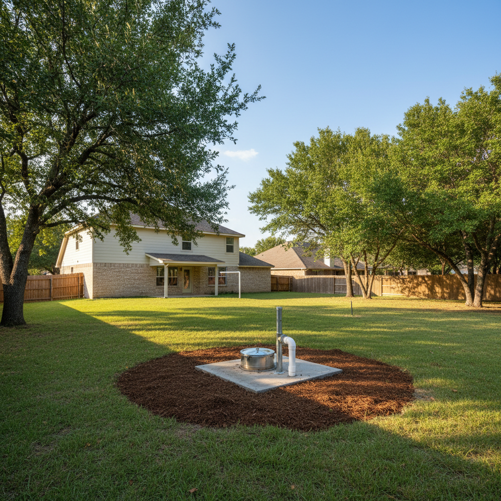 Completed well maintenance work at a residential property in Denton, TX