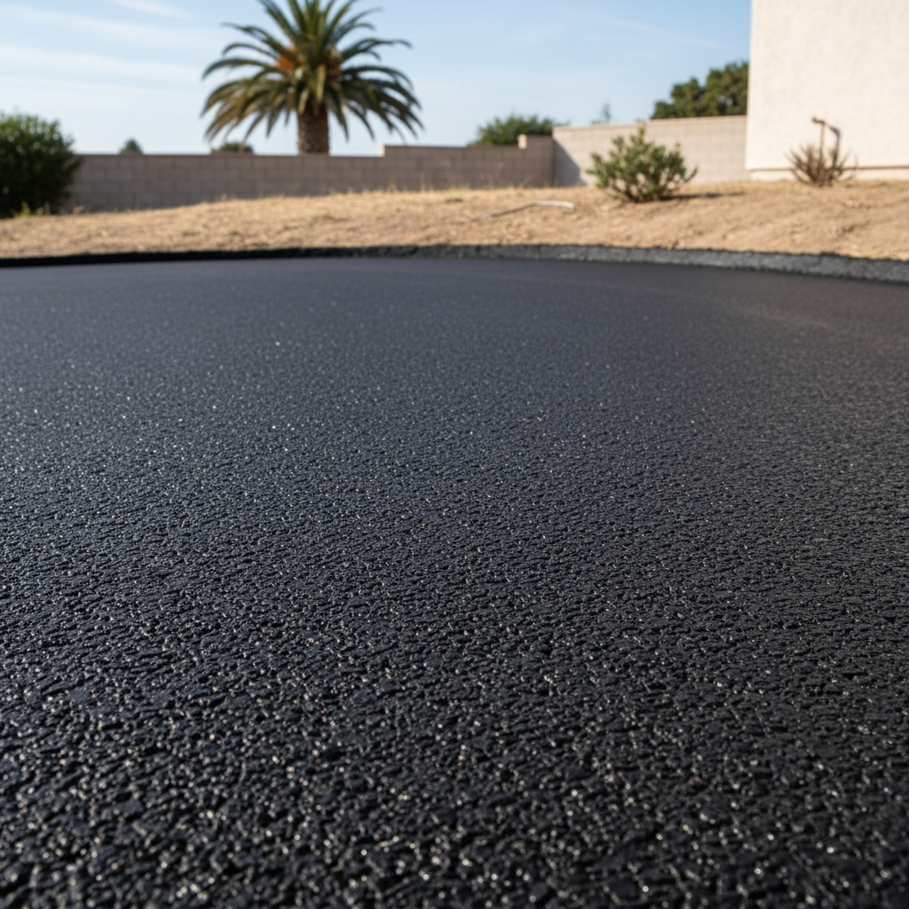 Completed commercial asphalt work at a residential property in Huntington Beach, CA