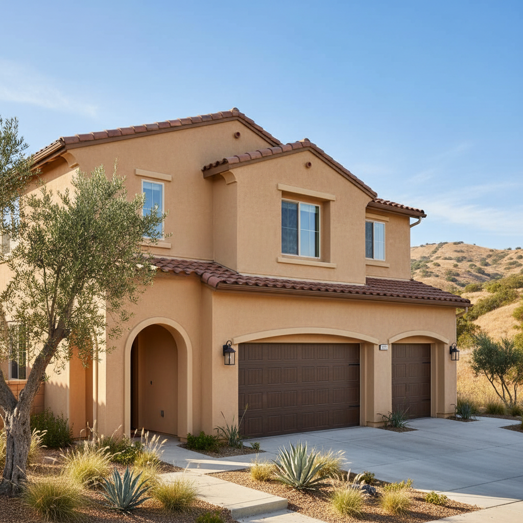 Completed residential stucco work at a residential property in Murrieta, CA