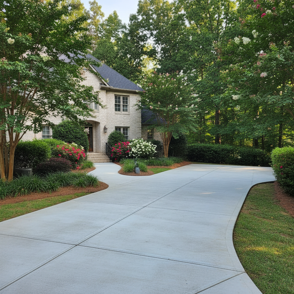 Completed concrete flatwork work at a residential property in Decatur, AL
