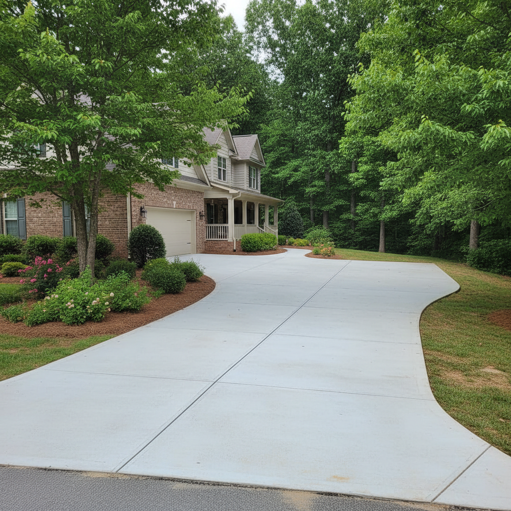 Completed concrete installation work at a residential property in Decatur, AL