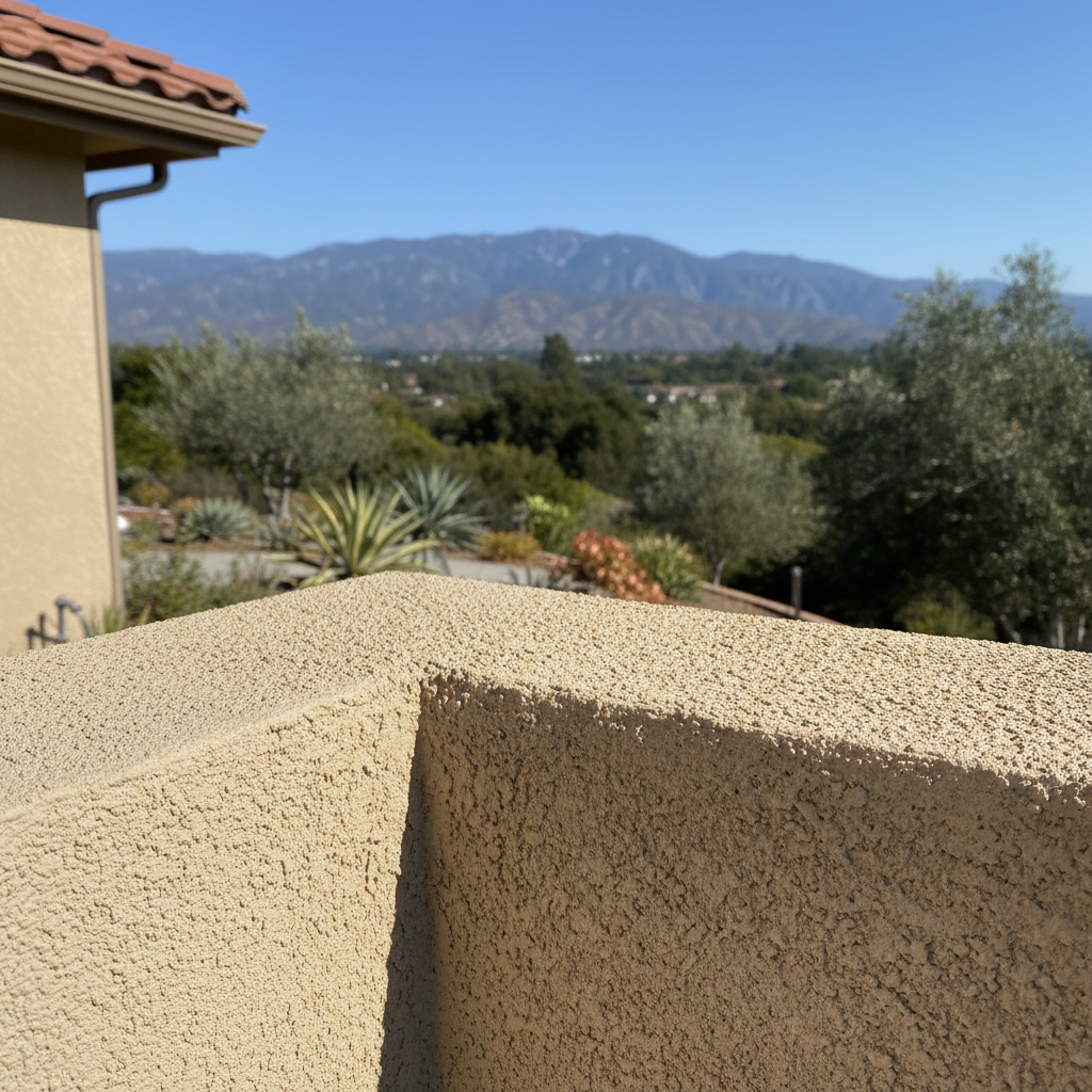 Completed stucco replacement work at a residential property in Arcadia, CA