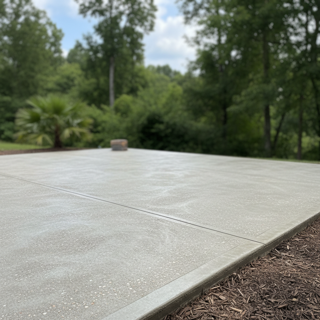 Completed concrete installation work at a residential property in Hoover, AL