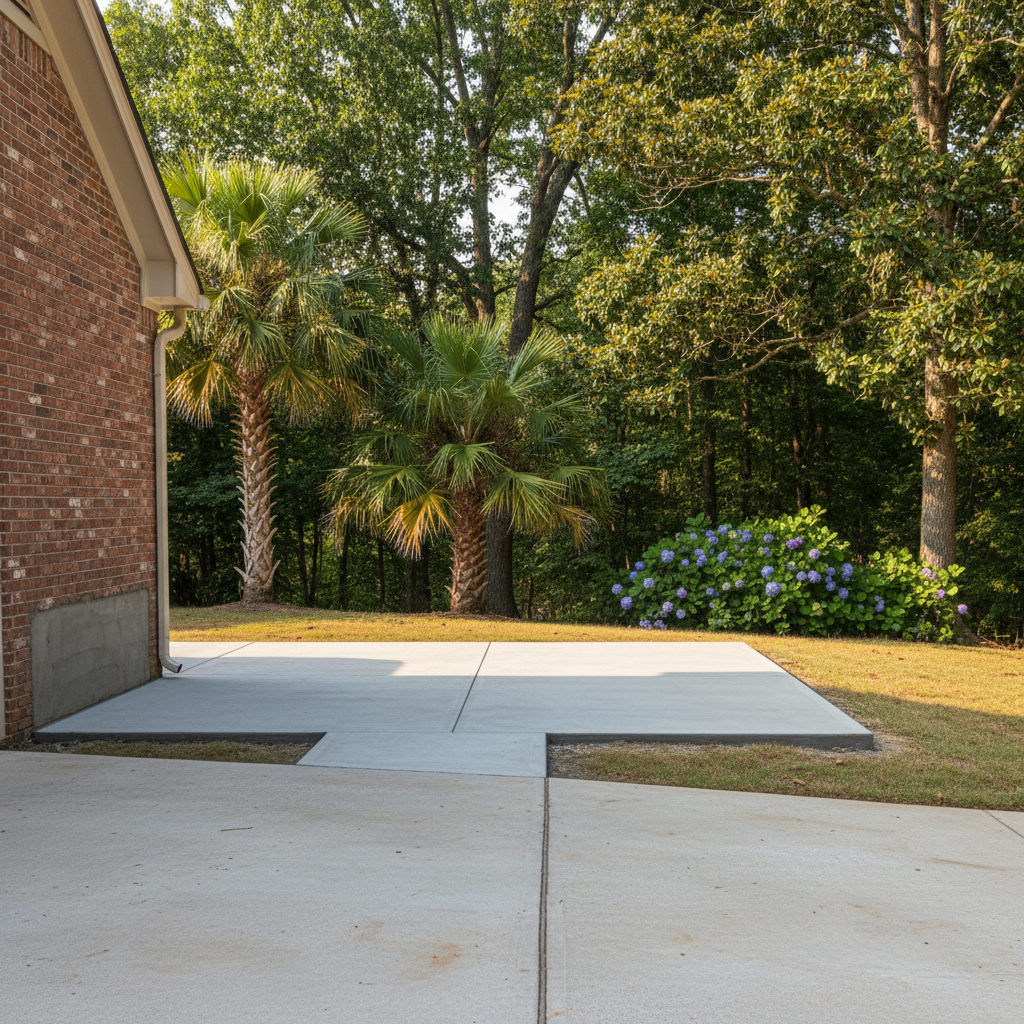 Completed concrete repair work at a residential property in Dothan, AL
