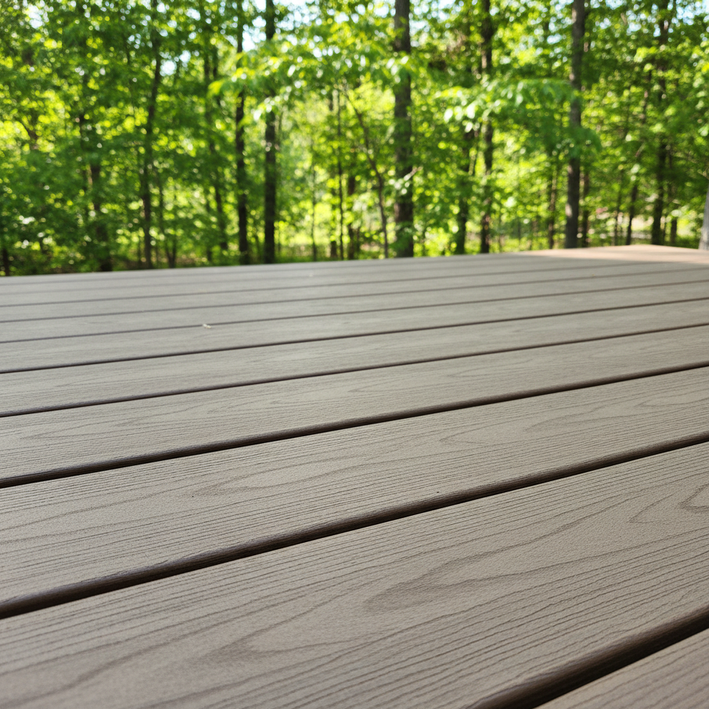 Completed trex decks work at a residential property in Clio, AL