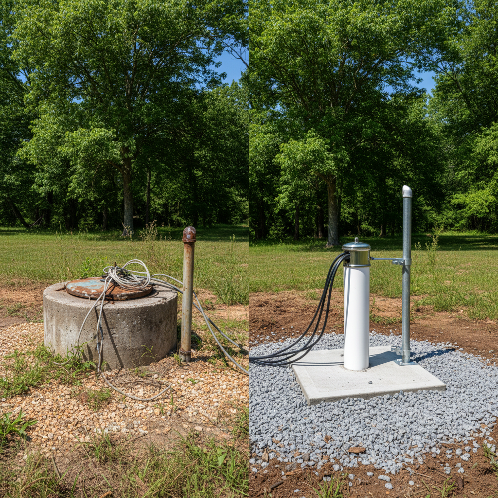 Completed well maintenance work at a residential property in Heflin, AL