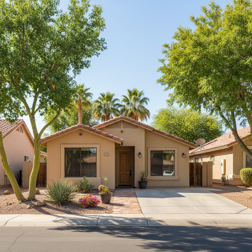 Completed garage conversion work at a residential property in Phoenix, AZ