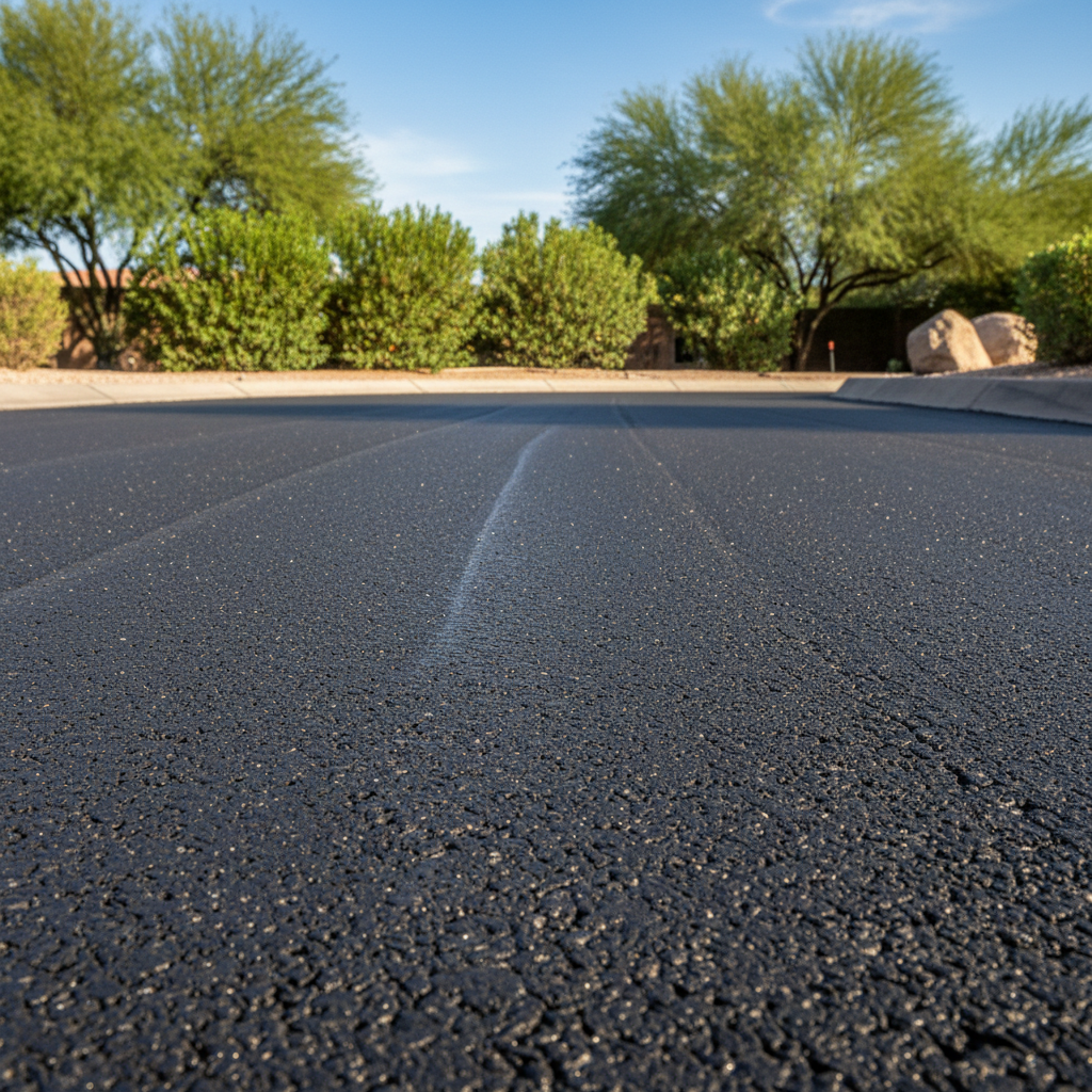 Completed commercial asphalt work at a residential property in Tempe, AZ