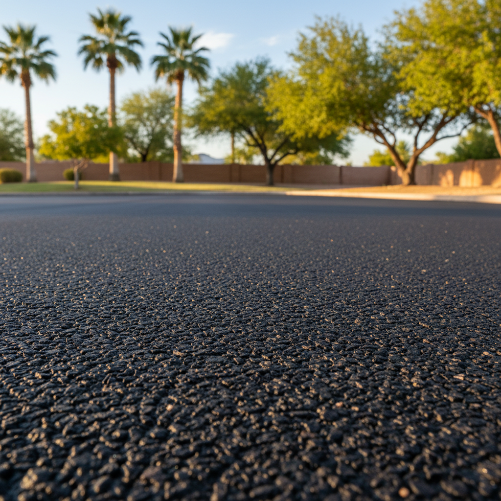 Completed commercial asphalt work at a residential property in Mesa, AZ